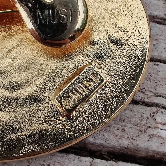 Vintage signed Musi enameled shoe clips - Picture 5 of 8